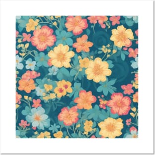 floral pattern Posters and Art